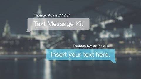 Text Message Kit (After Effects Template)