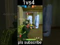 1vs4ll#freefire #shorts #trending#freefire#gaming ll gameplay