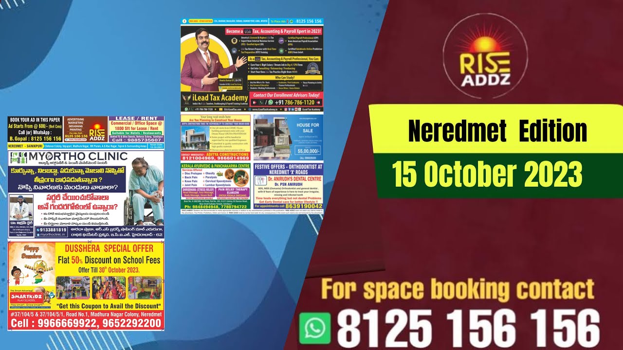 Neredmet Edition | Weekly Paper | Local ads | 15 October 2023 