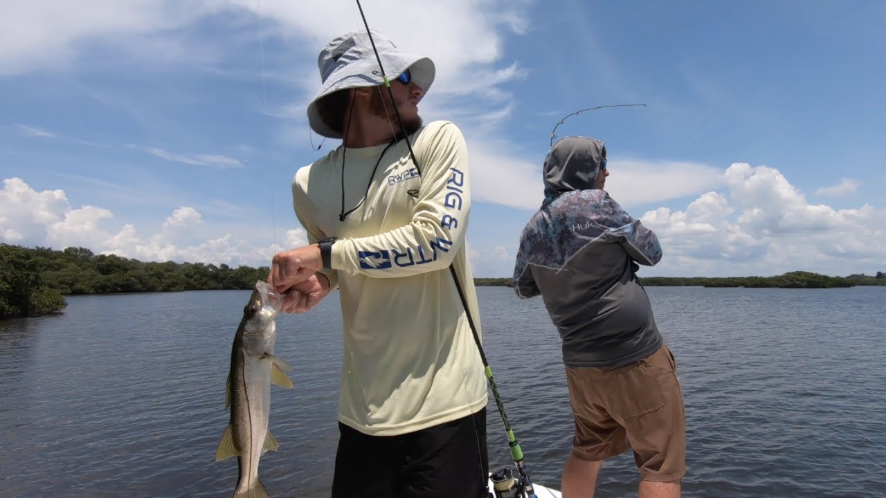Bass Fishing for Snook in Tampa Bay - YouTube