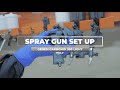 Genesi carbonio 360 light  hvlp  spray gun set up