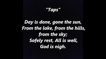 Thumbnail of TAPS BUTTERFIELD'S Lullaby DAY IS DONE Lyrics Words text Sing Along Song for military Funeral