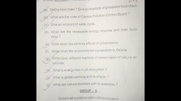 +3 AECC evs 2nd semester question paper