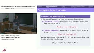 Nicolas Champagnat : Wasserstein convergence of penalized Markov processes