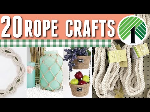 20 Brilliant Dollar Tree Home Decor Crafts (Using Rope) 