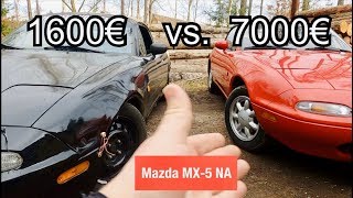 Mazda MX-5 NA | 1600€ vs. 7000€ | čtyřnásobný rozdíl v ceně?