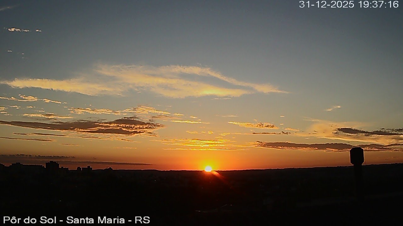 AO VIVO Santa Maria - RS - Brasil - Tempo Agora e Pôr do Sol - LIVE CAM