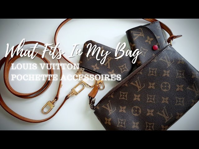 Louis Vuitton  LV POCHETTE ACCESSOIRES What Fits + Strap Options 