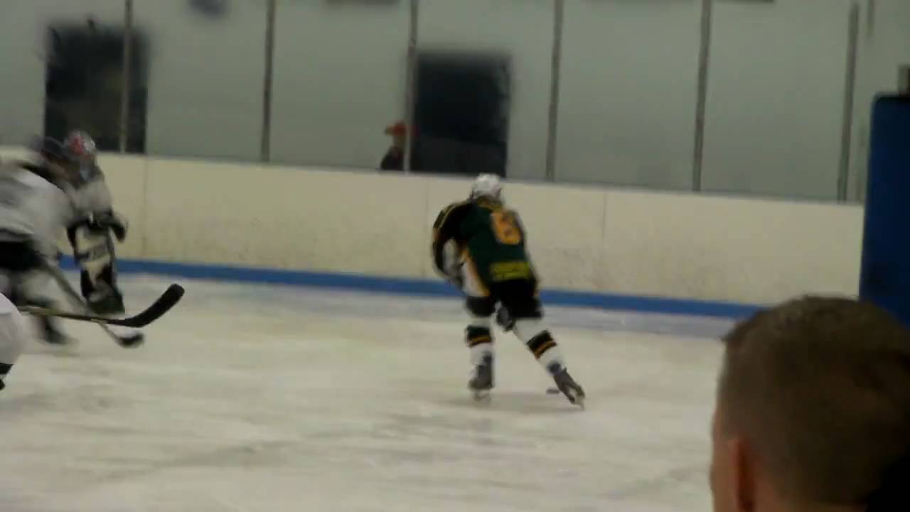 Hamden Girls Hockey players Rachel Koczak on the break away