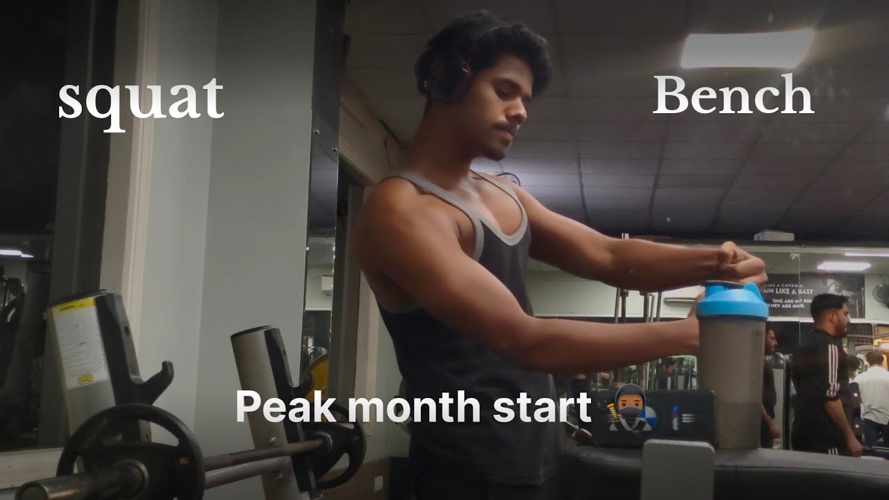 Day one of peak month 🥷🏾 | squat and bench (week 1) - YouTube