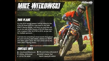 Mike Witkowski 2015 Sponsorship Resume