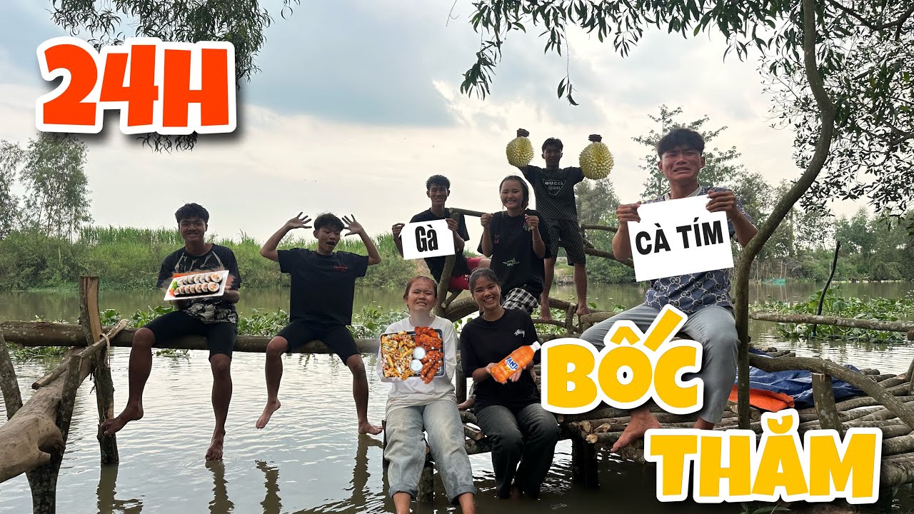 Anh Ba Phai | Thử Thách 24H Cắm Trại Bốc Thăm Lấy Đồ Ăn - Theo Kênh YouTuBe