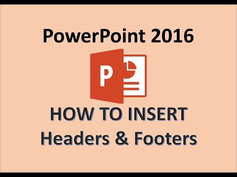 PowerPoint 2016 - Add Header & Footer - How to Insert Apply Headers & Footers in MS PPT 365 Tutorial