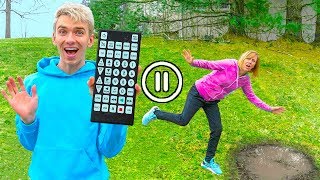 ULTIMATE PAUSE CHALLENGE on MOM SHARER for 24 HOURS!! (Control My Life Game Master Remote)