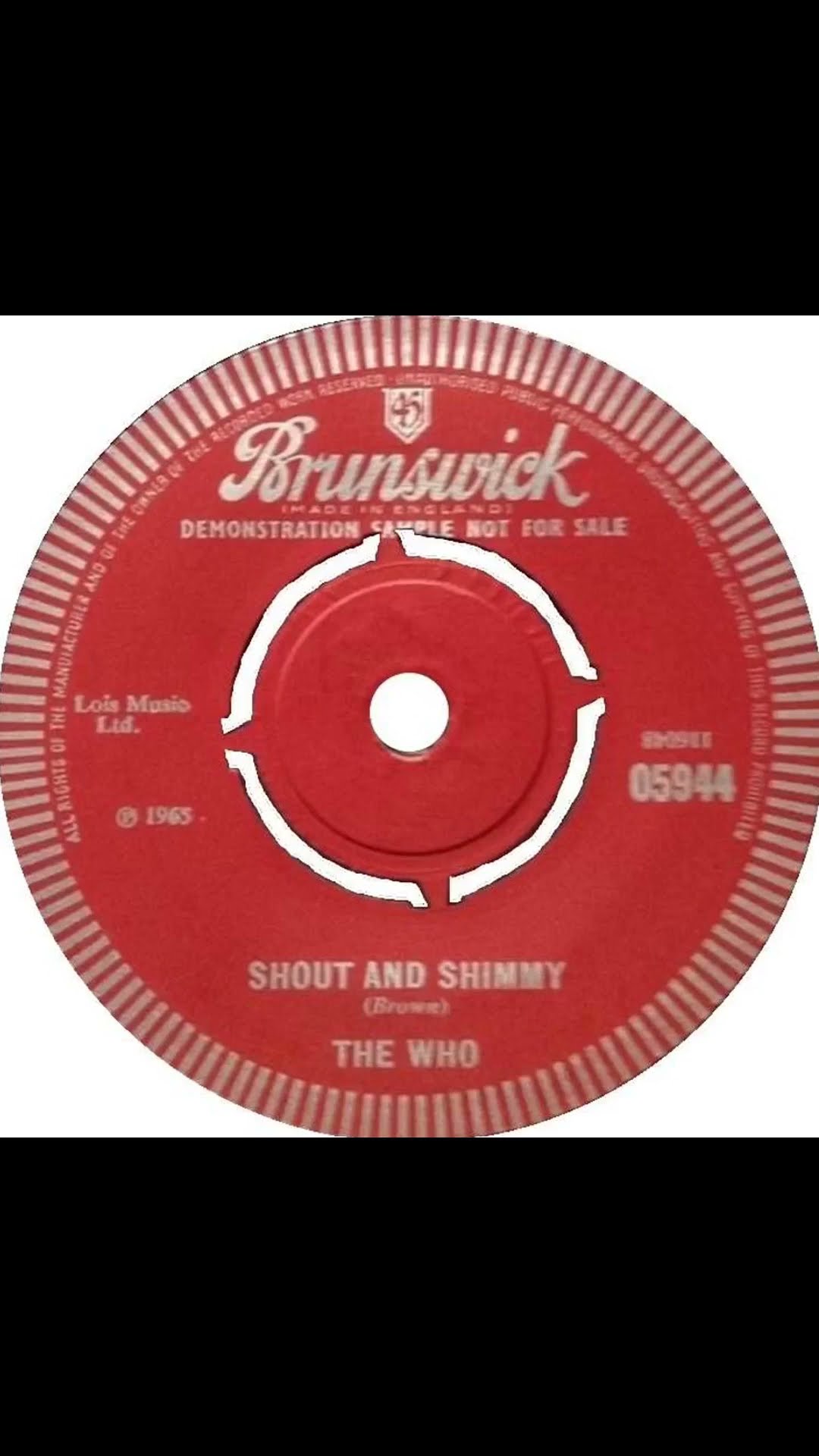 The Who - Shout And Shimmy - UK Brunswick Records Demo released