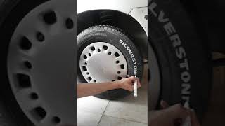 Painting Tire Letters White  (DIY) #shorts #altovxr #tires #suzuki