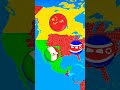 USA 🇺🇲 attacked by South Korea china and mexico #countryballs #shorts feed #geography