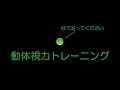 動く物が止まって見える！？動体視力トレーニング/野球、テニス、卓球などのスポーツに！