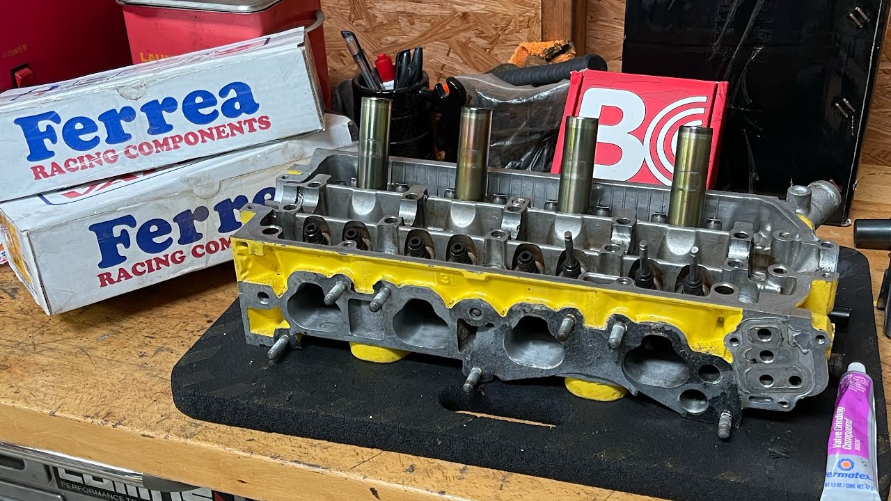 Installing Ferrea Flat Valves And BC Springs In A D16Y8 Head YouTube