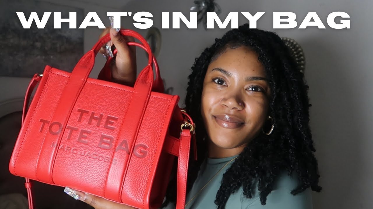 WHATS IN MY BAG 2023 | MARC JACOBS THE TOTE BAG MINI *RED*