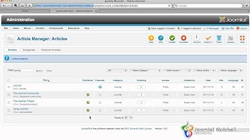 Trash Manager - Joomla Nutshell 1.6 Tutorials Updated - 2.5