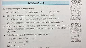 class 7 maths exercise 1.1 in english | exercise 1.1 class 7 in english 