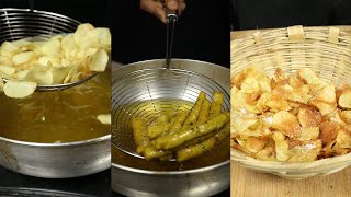 Tasty Potato Recipes | Potato Chips and Potato Finger Chips | Best Veg Snacks