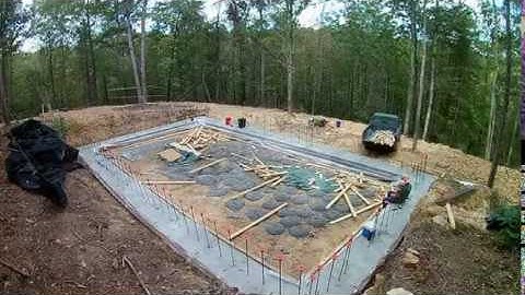 Timelapse: DIY Off-Grid Footer Concrete Pour