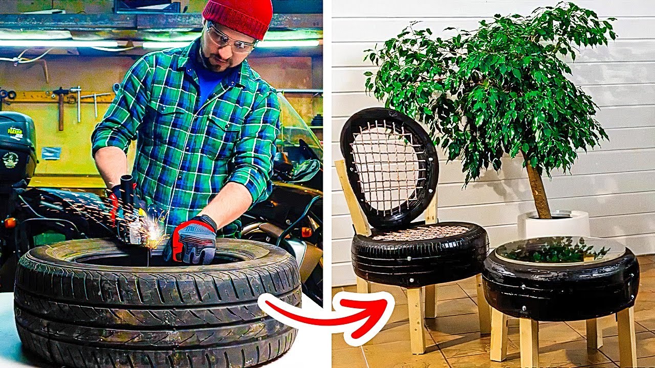 30 BRUTAL CRAFTS from TIRES and Other HACKS