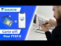 Installation carte wifi pour mural daikin sensira ftxfe