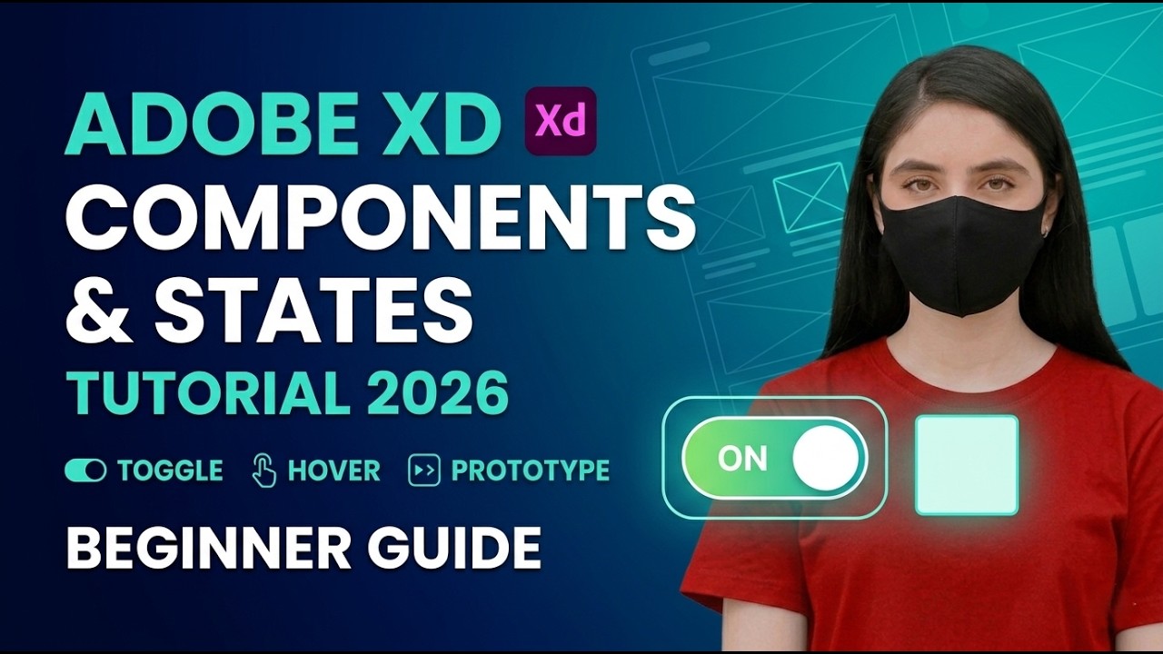 Adobe XD Components & States Tutorial 2026 | Create Toggle, Hover ...