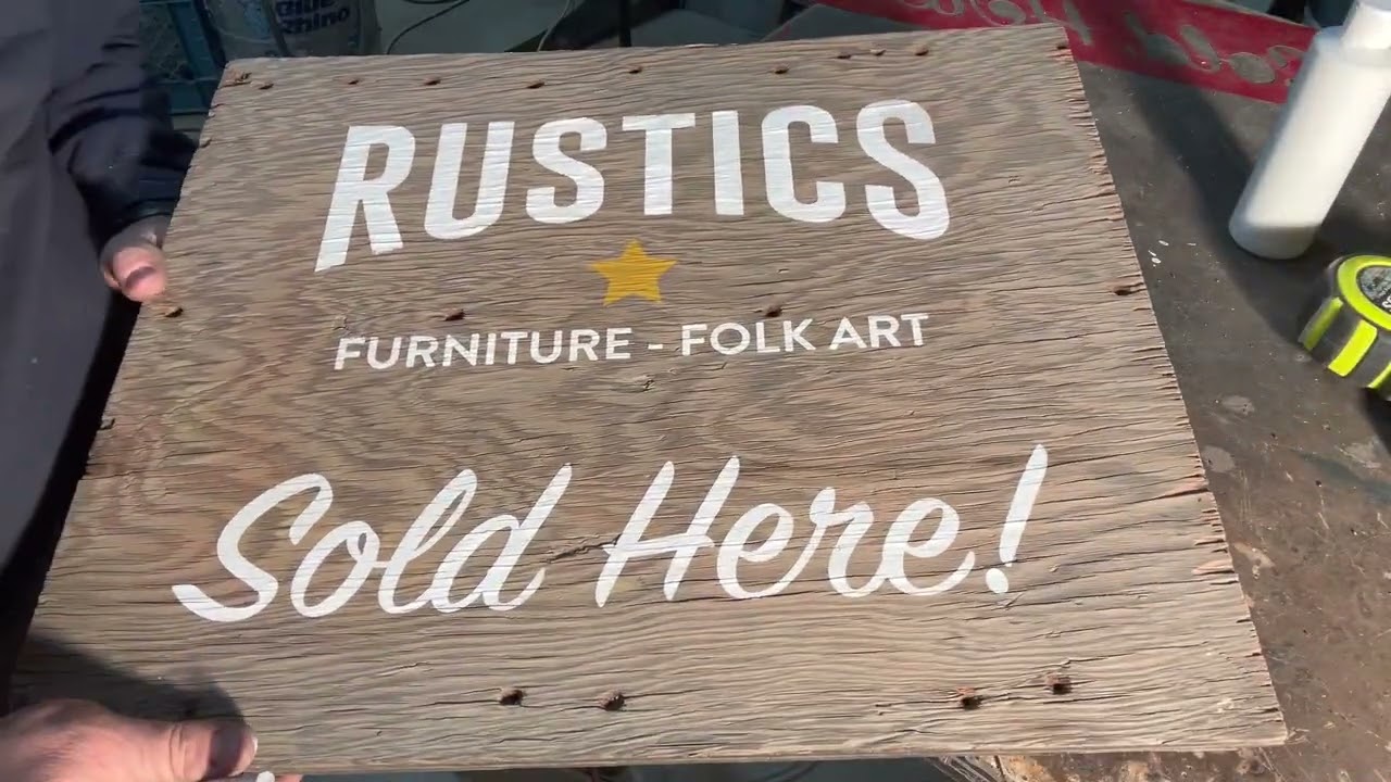A Rustic and Distressed Wood Store Sign