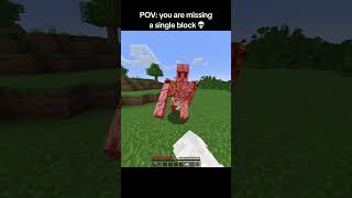 When You need only one block #minecraft #minecraftshorts #minecraftmemes