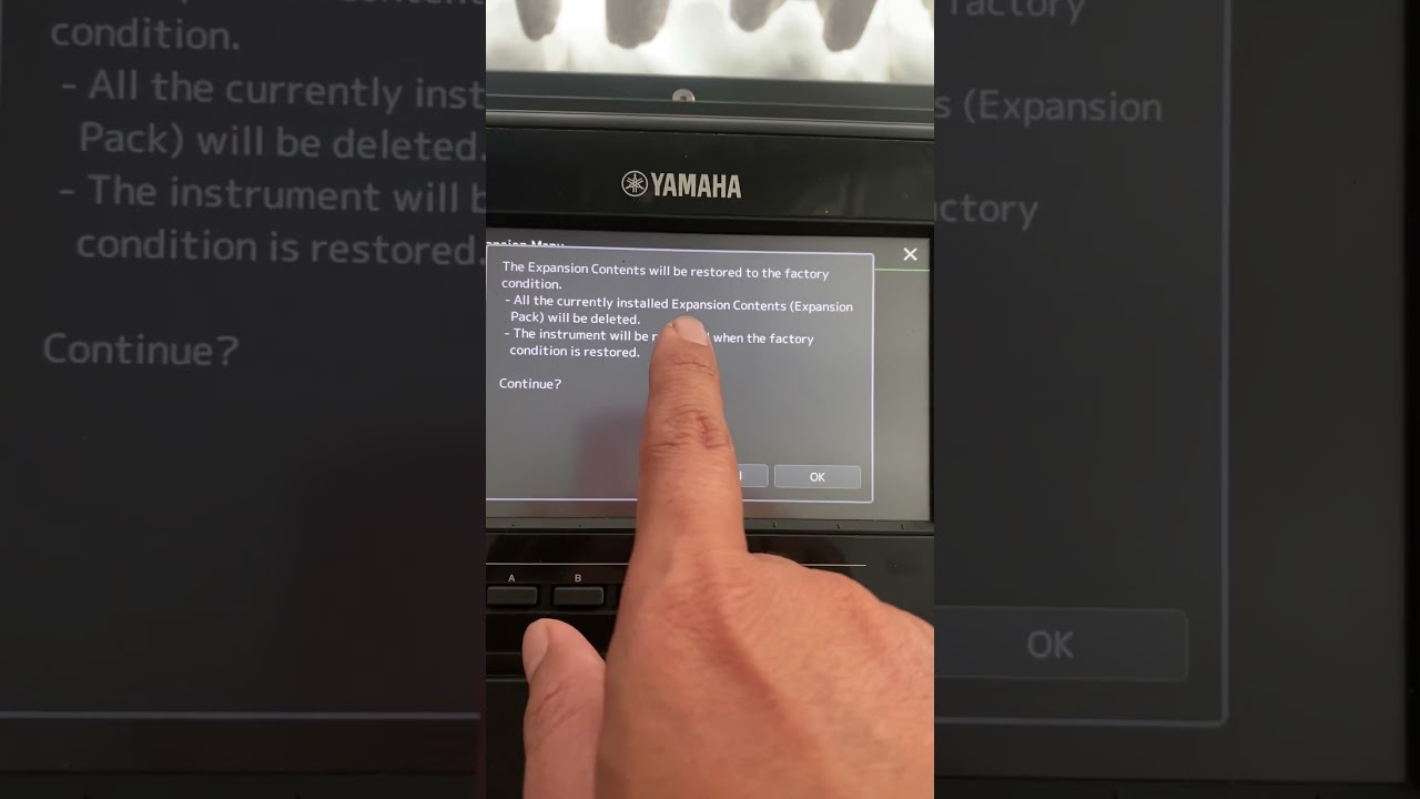 Hướng dẫn format expansion Yamaha SX900 SX700 về hiện trạng ban đầu của nhà sản xuất.