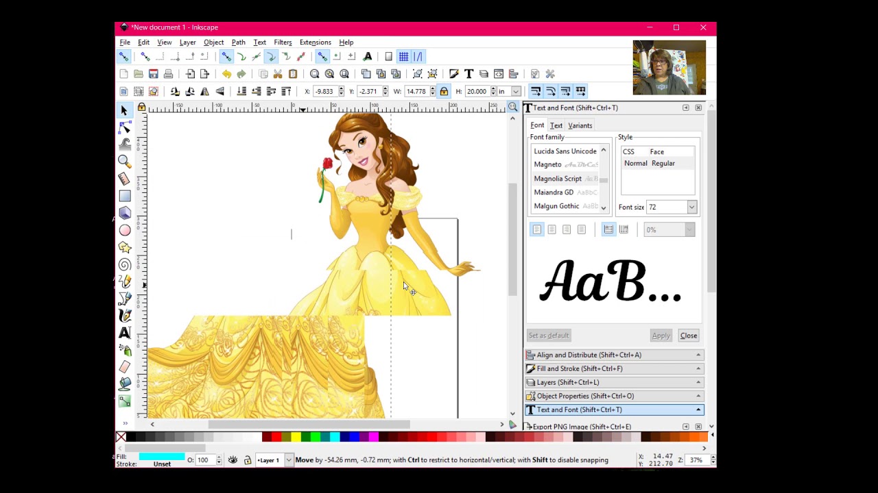 Download Belle 20 Inch Print and Cut - Cricut Design Space and ...