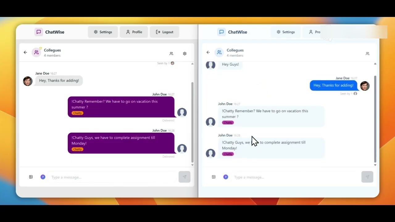 ChatWise - Smart Team Chat Application