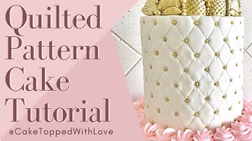 How to create a Quilt pattern on a cake | How to make a quilted cake | Easy Quilt pattern cake |