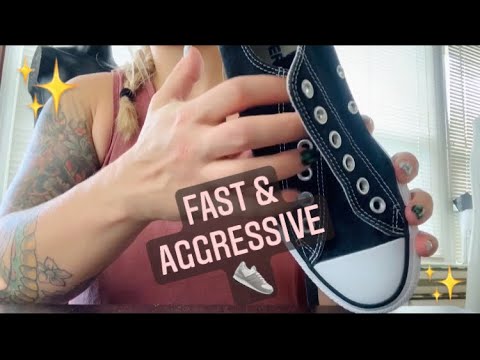 ⚡️ASMR Fast & Aggressive //?Shoe Tapping & Scratching // Whispered