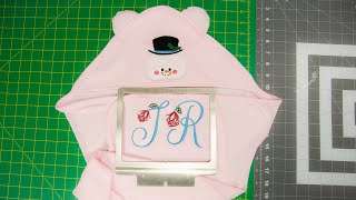 Baby towel embroidery appliqué project