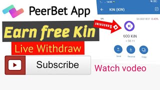 Peerbet App | Unlimited Kin Token | Earning & Live withdraw screenshot 5