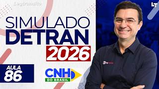 SIMULADO DETRAN QUESTÕES 2026 - AULA 86 #SimuladoLegTransito2026 #Detran2026