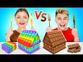 CHOCOLATE VS. OBJETO REAL! DESAFIOS ENGRAÇADOS || Comer apenas doce por 24 horas, por 123 GO! TRENDS