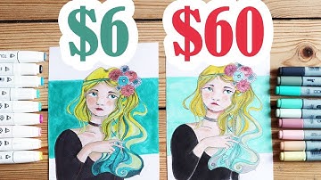 $60 COPIC MARKERS VS $6 TOUCH FIVE MARKERS - Comparing Copic Markers and a cheap alternative+LINEART