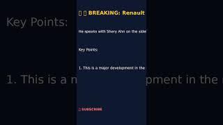 🔥 BREAKING: Renault Group CFO on Business Outlook