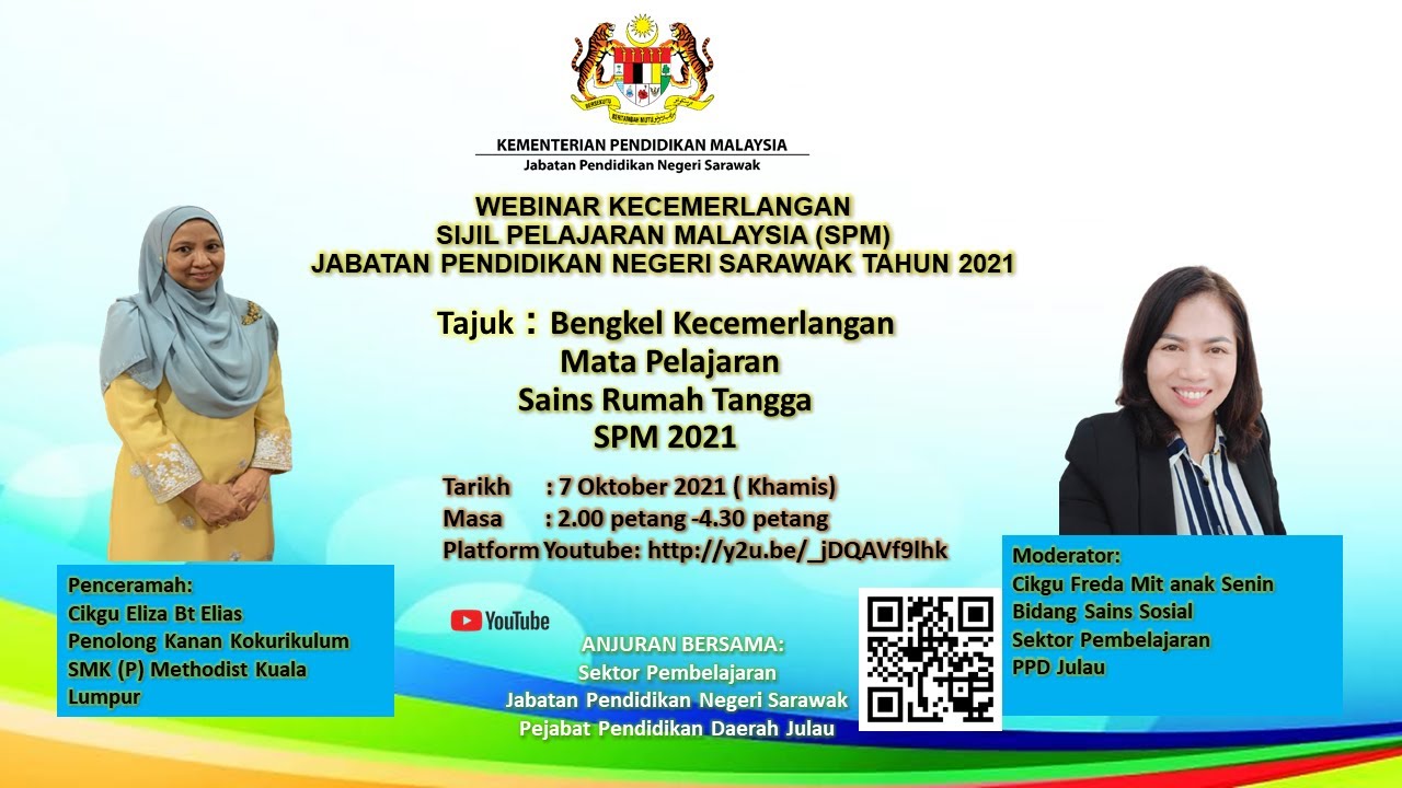 WEBINAR KECEMERLANGAN SIJIL PELAJARAN MALAYSIA (SPM) JABATAN PENDIDIKAN NEGERI SARAWAK TAHUN 2021