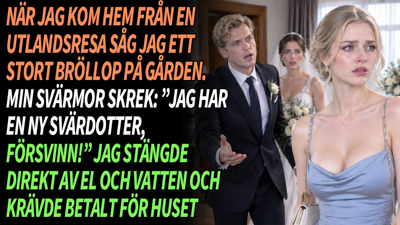 Taxin stannade tvärt utanför min egen grind. En vit bröllopsbil stod parkerad där, prydd med rosenkransar, och ett enormt tält täckte hela min gård. Jag hade precis kommit hem tidigare från...