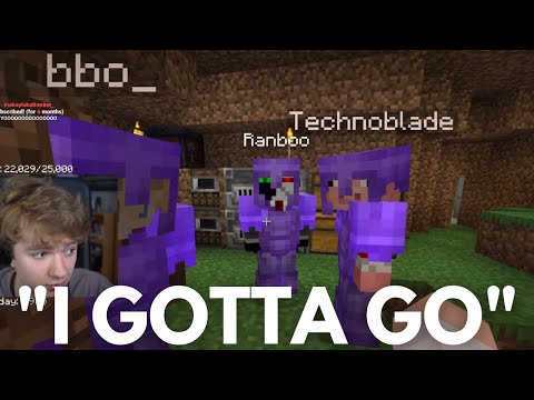 Tommyinnit realizes he has College tomorrow and Ends Stream - Dream SMP