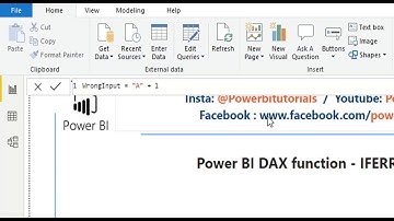 Power Bi DAX Function   IFERROR