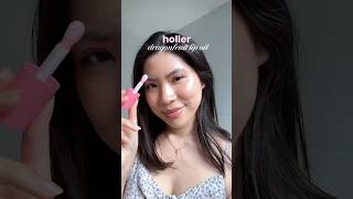dragonfruit lip oil by holler 💗 #lipgloss #lipoil #lipswatch #makeup #glossylips #glossylip