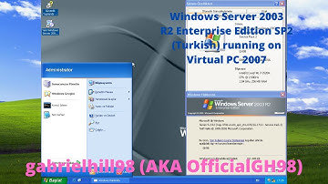 Running Windows Server 2003 R2 Enterprise Edition SP2 (Turkish) inside Windows XP (Virtual PC 2007)